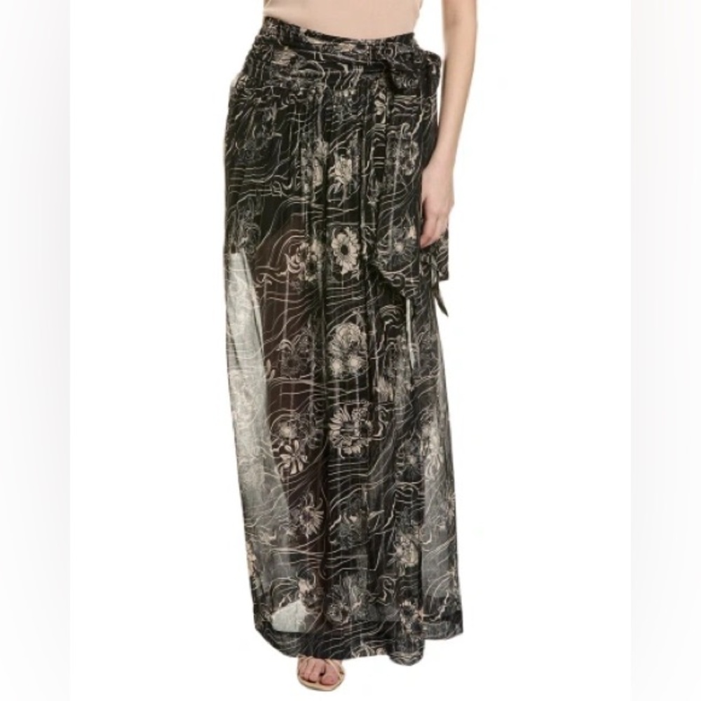 Sabina Musayev Black Floral One-Shoulder Top & Skirt NWT - Picture 3 of 5